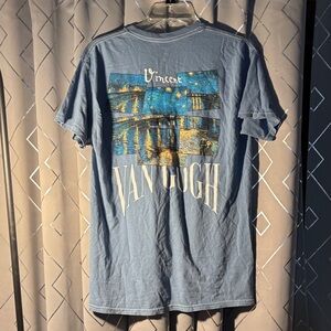 Vincent Van Gogh Blue Graphic T-Shirt Small NWOT